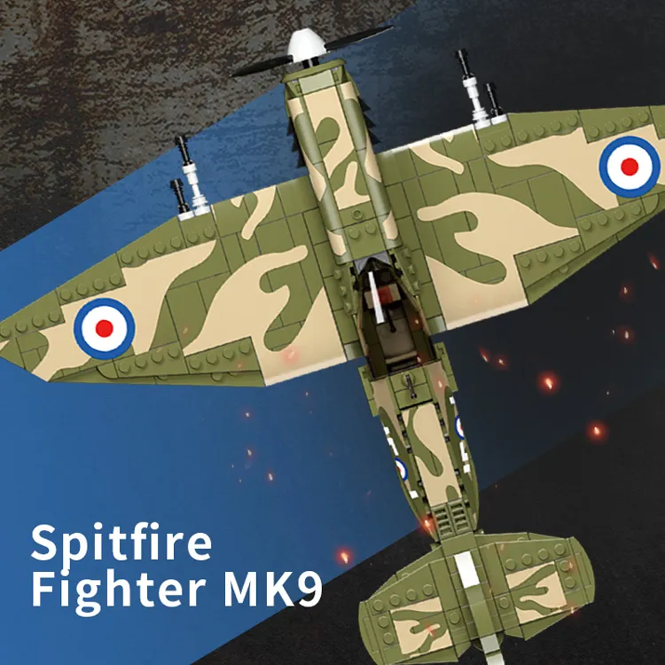 526 adet Supermarine Spitfire MK wartoy oyuncak ordu Jet uçak Model seti plastik hava kuvvetleri 1 uçak yapı taşı çocuklar için setleri