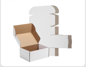 Caja de Cartón Corrugado Blanca Pequeña para Envíos, Caja de Transporte para Avión 6x4x3, Caja de Embalaje para Correo - Product Image 1