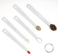 Ensemble de 5 mini-cuillères doseuses en acier inoxydable robustes pour la cuisine, la pâtisserie, la cuisson, les assaisonnements et les épices