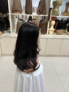 Peluca de Cabello Humano Virgen Chino de Lujo con Encaje Frontal HD, Peluca Judía Kosher Certificada, Cobertura Modesta para Encaje 150% Pequeño/Grande - Product Image 4