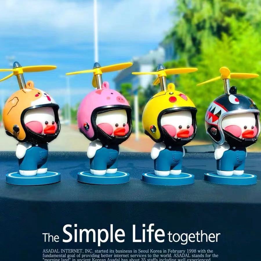 JY JY061 Yellow Duck Standing Figure Car Interior Accessories - Cute Dashboard Decoration