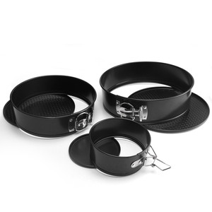 Nonstick <strong>Bakeware</strong> <strong>Sets</strong> 4inch 7Inch 9inch 3pcs Round Shape Quick Release Leakproof Springform Cake Pan <strong>Set</strong> - Product Image 4
