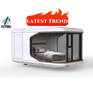 Casa Contenedor Cápsula Espacial Verde Personalizada de 20 y 40 pies, Lujo Prefabricado, Oficina Portátil, Tienda, Villa, <span class=keywords><strong>Cabaña</strong></span> para Hotel - Product Image 1