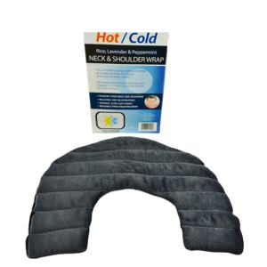 Mikrowellen-Heiz kissen mit gewichteter Strick technik Heiß-Kalt-Therapie-Wickel zur Linderung von Nacken-und Schulter schmerzen - Product Image 5