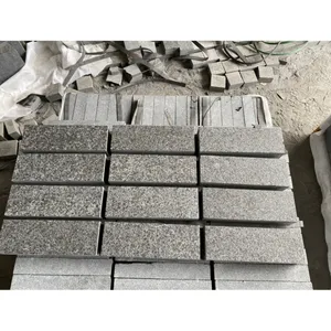 China Rough Surface Nonslip Flamed G684 Black Granite Paver And Cube For Driveway