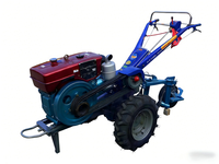Tracteur agricole à chenilles 8 CV avec télécommande, moteur Hongfu, charrue 2 roues motrices et garantie d'un an
