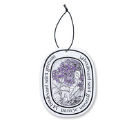 Sachet de parfum en papier suspendu personnalisé longue durée, design champêtre français, thème plantes/fleurs, forme ovale, pour armoire et voiture