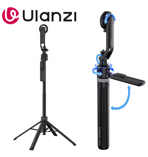 Ulanzi TT23M 360° AI Face Auto-Tracking Selfie Stick Tripod Gesture Control Tripod for Smartphone Vlogging Photography