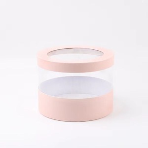 Elegante caja circular de tubo de papel para empaque de regalos florales, se puede personalizar según las necesidades. - Product Image 6