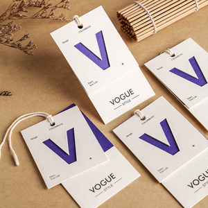 Benutzer definierte heiße Verkauf Papier hängen Etikett Stoff Kleidungs stücke Produkt beschreibung Logo Druck Zubehör <span class=keywords><strong>Tag</strong></span> - Product Image 4