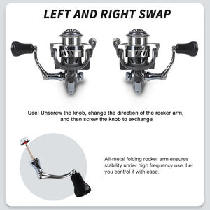 รอกตกปลาอเนกประสงค์4 + 1BB สแตนเลสแบริ่งแบบเกลี<span class=keywords><strong>ย</strong></span>วหมุนแขน CNC สลักด้วยเสียงระบบลากรอกตกปลา<span class=keywords><strong>น้ำ</strong></span>ทะเล - Product Image 5