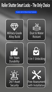 2026 New Smart Garage Door <b>Lock</b> Fingerprint <b>Digital</b> Password Horizontal Bolt <b>Lock</b> for Roller Shutter - Product Image 4