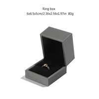 Stock Ring Box Schmucks cha tullen Set Luxus Grau PU Leder Schmuck Ring Geschenk verpackung Box