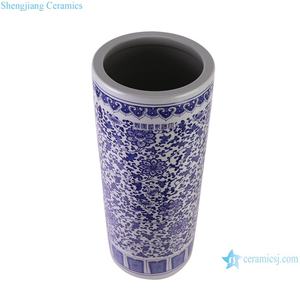 RXAZ01 Jingdezhen <span class=keywords><strong>portaombrelli</strong></span> in porcellana con motivo a loto ad incastro <span class=keywords><strong>blu</strong></span> e bianco - Product Image 2