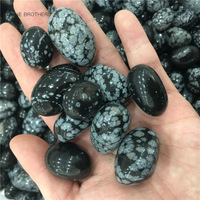 Großhandel Großkorn Obsidian Kristall unregelmäßig geformte Schneeflocke Edelstein Aroma therapie Stein Liebe Halbe del stein Handwerk