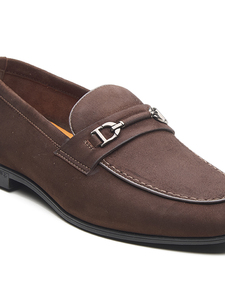 Mocassins en daim de vache pour hommes, chaussures de mariage, faciles à enfiler, doublure en cuir DD, semelle Ortholite, semelle extérieure en TPR - Product Image 2