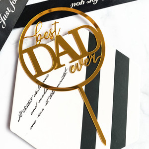 <span class=keywords><strong>Feliz</strong></span> cumpleaños MEJOR PAPÁ <span class=keywords><strong>feliz</strong></span> cumpleanos Super papá <span class=keywords><strong>FELIZ</strong></span> DÍA DEL PADRE vertical Oro Negro acrílico pastel Topper - Product Image 6