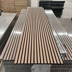 米国倉庫2 * 8ft木製スラットペットアコースティックパネル壁装飾防音パネル防音パネル - Product Image 1