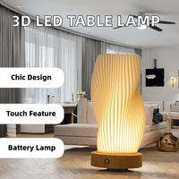 Vente en gros OEM ODM Lampes de nuit LED flexibles au design moderne, lampe de table créative à impression 3D moderne pour la décoration de la maison