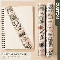 PET-Klebeband Benutzerdefinierte Aufkleberrolle Transparent Glänzend für Journaling