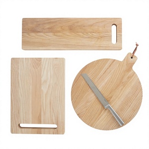 Tablas de Cortar Rectangulares de Madera Maciza con Acabado Natural, Duraderas y Sostenibles, con Soporte para Cuchillos, 2.0 cm de Grosor, Aptas para Lavavajillas - Product Image 3
