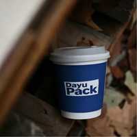 Gobelet en carton pour café chaud, entièrement noir, écologique, recyclable, avec couvercle en PP, personnalisable avec logo, fourni par l'usine