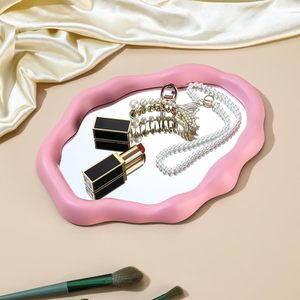 Gương trang điểm để bàn màu hồng, Gương trang điểm đứng một mặt, Gương treo tường hình dáng đặc biệt, Gương trang trí - Product Image 6