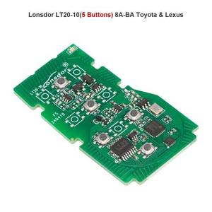 Lonsdor LT20-10 (5 Botones) 8A-BA Placa PCB <span class=keywords><strong>de</strong></span> <span class=keywords><strong>Llave</strong></span> Inteligente <span class=keywords><strong>de</strong></span> Emergencia para <span class=keywords><strong>Toyota</strong></span> Lexus 2023 K518 K518PRO KH100+ Frecuencia Ajustable - Product Image 4