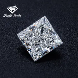 Im Labor gewachsene CVD-Rohdiamanten Weiße synthetische gefüllte Diamanten CVD-Diamant im Princess-Schliff