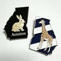 Pièce de monnaie commémorative personnalisée en métal, motif animal (lapin, girafe), forme sur mesure, logo personnalisé, pièce de collection souvenir
