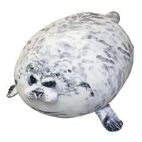 Nouvelle Coussin de Canapé en Peluche Créatif en Forme de Phoque d'Osaka - Rembourrage Doux en Polyester, Design Animal Marin Adorable, Thème Kaiyukan, 31cm-50cm, Unisexe