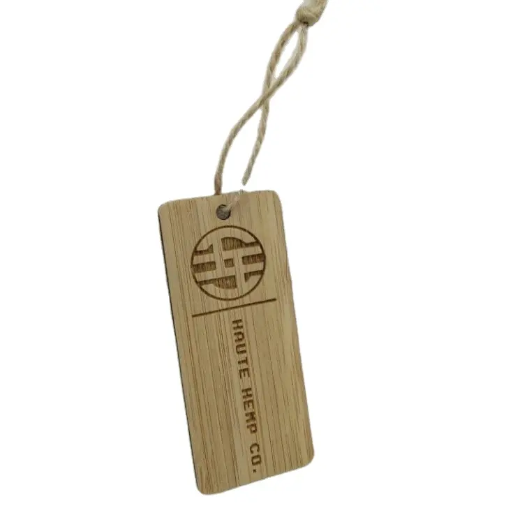 Wood and Bamboo hang tag & label custom design