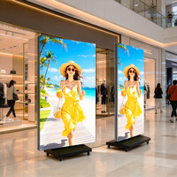 Écran d'affichage numérique LED portable pliable à double face avec contrôle par application pour la promotion des boutiques de luxe