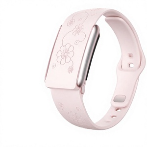 Bracelet de montre en silicone sculpté de remplacement pour capteur de fréquence cardiaque Whoop 5.0, bracelet intelligent floral de 25 mm - Product Image 2
