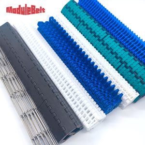 ModuleBelt sabuk konveyor plastik Modular, sabuk atas datar Modular kelas makanan - Product Image 5