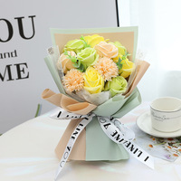 Buket Sabun Mawar Hari Valentine, Mawar Anyelir untuk Hadiah Hari Valentine