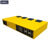Gelongtu Smart PDU 19 pouces pour armoire, montage horizontal en rack, 4 prises, 110-415V 200A, programmation Python, SNMP