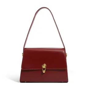 Новая винтажная Стильная однотонная маленькая квадратная сумка красная свадебная сумочка модная новая 2023 простая сумка через плечо