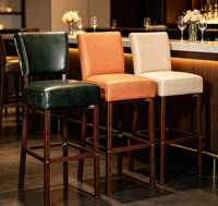 Tabouret de bar haut de gamme avec assise rembourrée pour mariage, banquet, café, restaurant