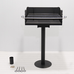 Vertical BBQ <b>Grill</b> 74x53.5x102cm Stainless Steel <b>Mesh</b> Multi-functional Outdoor Charcoal <b>Grill</b> - Product Image 3