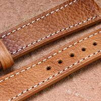 Correa de reloj inteligente de cuero genuino vintage de grano completo hecha a mano de primera calidad con barras de liberación rápida de acero inoxidable, correas de lujo