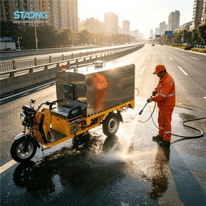 Triciclo Móvil <span class=keywords><strong>de</strong></span> Tres Ruedas con Motor <span class=keywords><strong>de</strong></span> <span class=keywords><strong>Gasolina</strong></span>, Lavadora <span class=keywords><strong>de</strong></span> Alta Presión <span class=keywords><strong>de</strong></span> Uso Pesado con <span class=keywords><strong>Tanque</strong></span> <span class=keywords><strong>de</strong></span> 600L para Limpieza <span class=keywords><strong>de</strong></span> Superficies Urbanas (Agua Fría) - Product Image 1