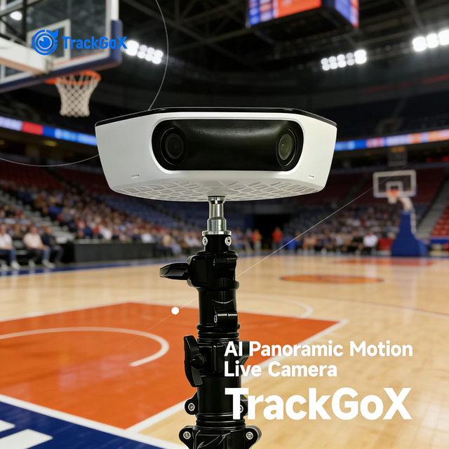Trackgox Ai Automatic Action Camera 4K 60Fps Basketball Camera Basketball Tracking Camera for Team Sports Live Streaming