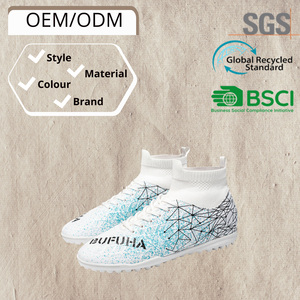 Vente en gros d'usine de chaussures de football de haute qualité pour hommes chaussures de football de plein air anti-entraînement cheville haute ODM/OEM pour le printemps et l'automne - Product Image 3