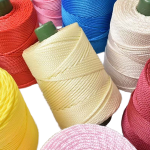 <span class=keywords><strong>Filato</strong></span> Misto in Nylon e Poliestere, Cordino per Uncinetto e Macramè con Motivo Tinto per Creare Borse, Cappelli e Lavori Artigianali a Maglia - Product Image 1