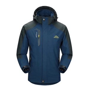 Wholesale Men's Waterproof Outdoor Jackets <strong>Wind</strong> <strong>Breaker</strong> with Woolen Warmth Polyester Zipper Hoodies for Hiking - Product Image 5