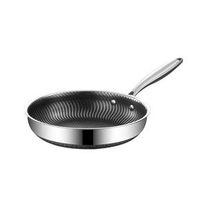 Poêle à griller 26 28 30 32cm de qualité alimentaire en acier inoxydable 304 Poêle à frire en nid d'abeille Panci Sartenes Poêles antiadhésives - Product Image 5