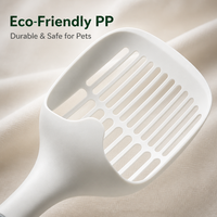 Pelle à litière pour chat en plastique PP à long manche, moderne, durable, sans parfum, facile à nettoyer, accessoire pour bac à litière grand format, modèle renforcé ZX0126