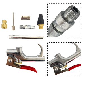 Lot de 7 outils pneumatiques de style américain en alliage de zinc, kit de pistolet à air comprimé robuste pour souffler la poussière - Product Image 5