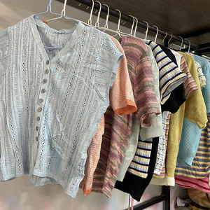 Suéter <span class=keywords><strong>de</strong></span> invierno <span class=keywords><strong>de</strong></span> manga corta para <span class=keywords><strong>mujer</strong></span> coreana, ropa usada, gran oferta <span class=keywords><strong>en</strong></span> Tailandia, pantalones cortos <span class=keywords><strong>de</strong></span> punto - Product Image 4